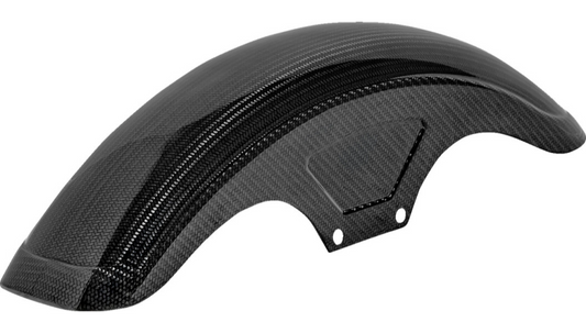 Saddlemen Front Fender - Carbon Fiber/Gloss - Dyna/Sportster