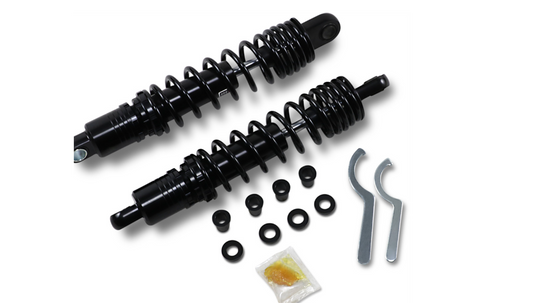 Drag specialties Premium Ride-Height Adjustable Shocks - 13.5" - Heavy Duty - Black