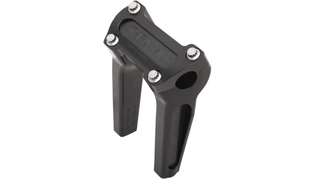 THRASHIN Handlebar Risers - Straight - 6" - Black