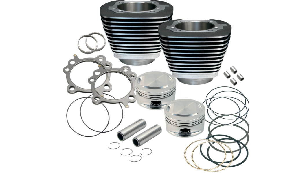S&S 95" Big Bore Cylinder Kit - Wrinkle Black - Twin Cam