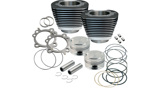 S&S 95" Big Bore Cylinder Kit - Wrinkle Black - Twin Cam